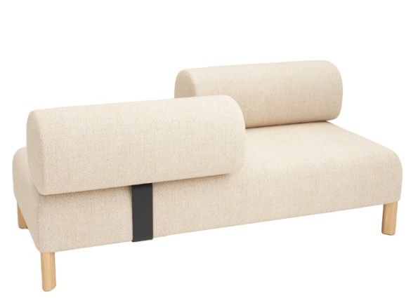 PEBBLE TWO SEAT-2 OPP BACKREST-BONE